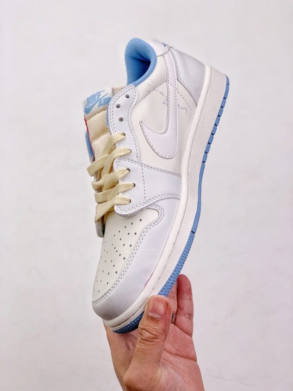 Travis Scott X Air Jordan 1 Low All White - Image 7
