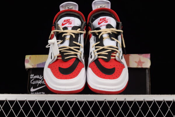 Air Jordan 1 Low Fantasy White Red Tie - Image 4