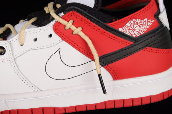 Air Jordan 1 Low Fantasy White Red Tie - Image 8