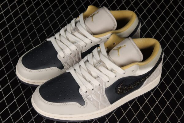 Jordan 1 Low Beaded Swoosh Grey Sail - Image 7