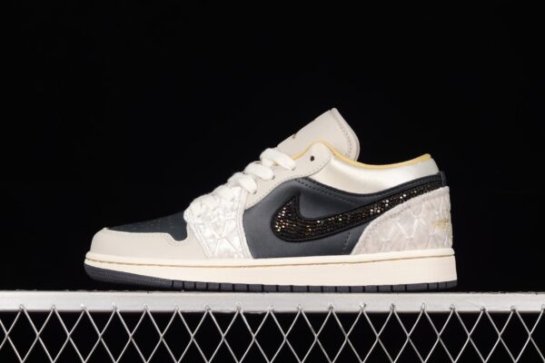 Jordan 1 Low Beaded Swoosh Grey Sail - Image 8