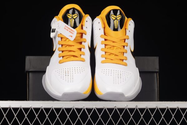 Nike Zoom Kobe 5 White Black Yellow - Image 7