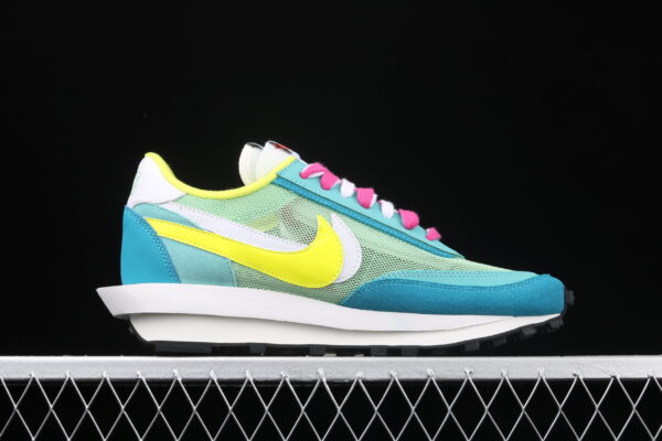 Nike Ldv Waffle, Sacai Blue Green Yellow White - Image 3