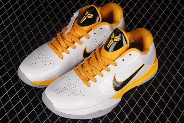 Nike Zoom Kobe 5 White Black Yellow - Image 12