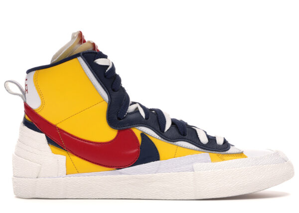 Nike Blazer Mid Sacai White Yellow - Image 2