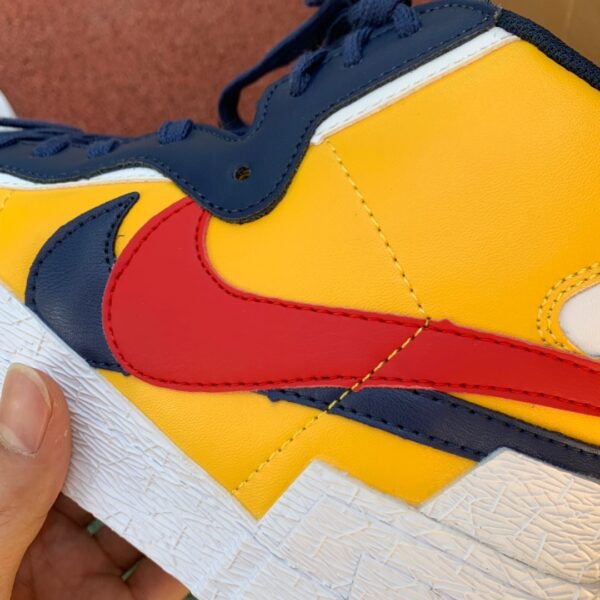Nike Blazer Mid Sacai White Yellow - Image 5