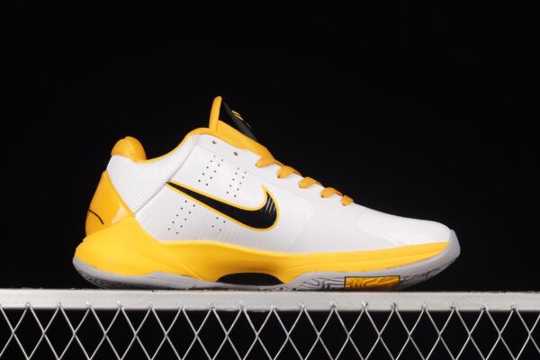Nike Zoom Kobe 5 White Black Yellow - Image 3