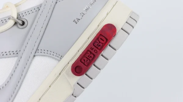 Off-white X Dunk Low ‘lot 25 Of 50’ Reps - Image 4