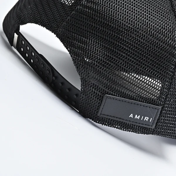 Amiri Three Star Trucker Snapback Cap Black/white - Image 3