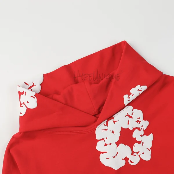 Denim Tears The Cotton Wreath Sweatshirt Red - Image 3
