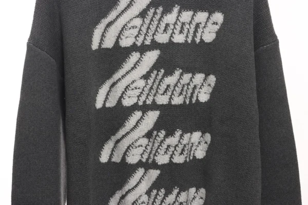 Jacquard Knit Crew Neck Sweater - Image 9