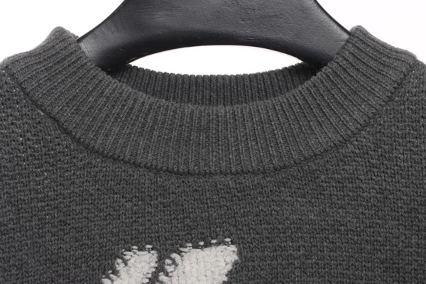 Jacquard Knit Crew Neck Sweater - Image 5