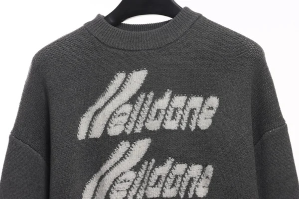 Jacquard Knit Crew Neck Sweater - Image 3