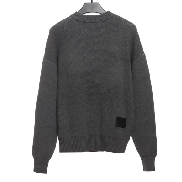Jacquard Knit Crew Neck Sweater - Image 2