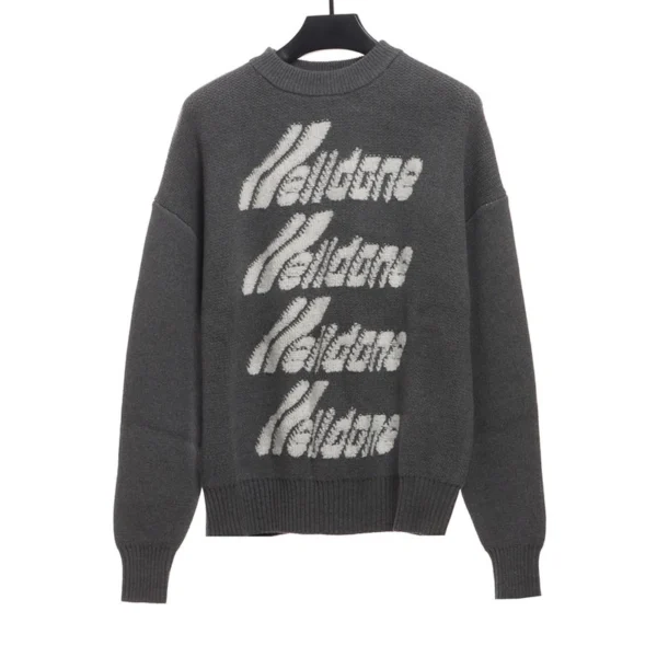 Jacquard Knit Crew Neck Sweater
