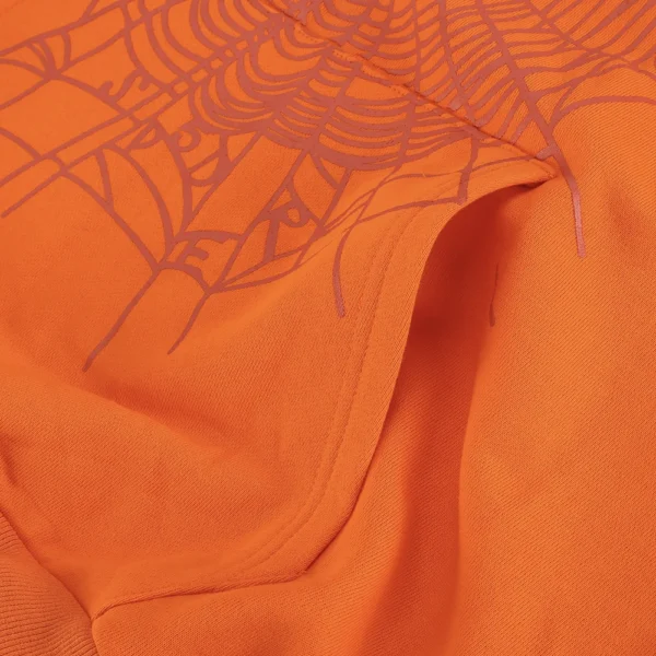 Sp5der Websuit Hoodie Orange - Image 7