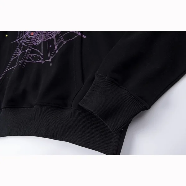 Sp5der Hoodie White Logo Black Reps - Image 4